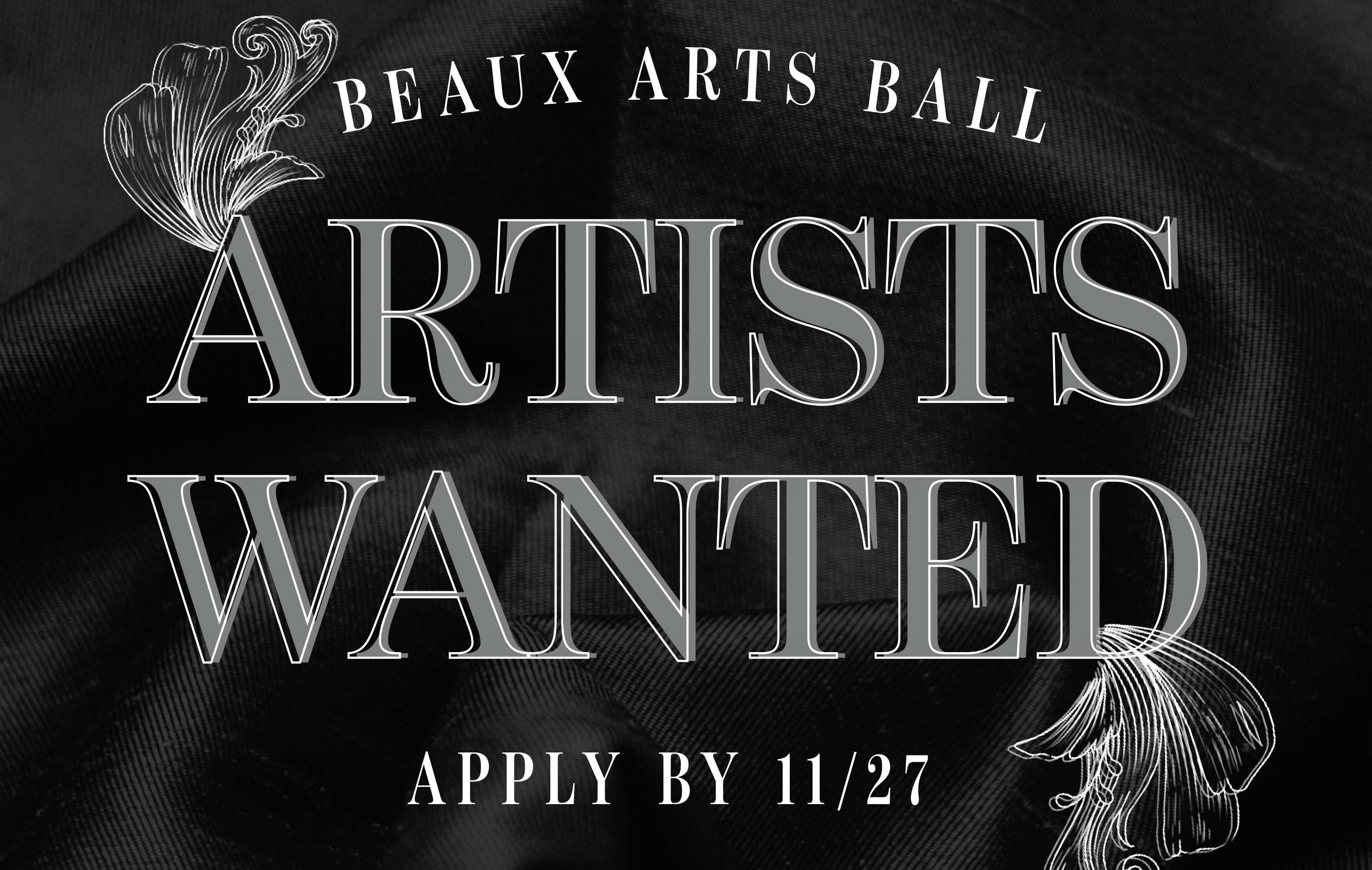 Call for artists for the Beaux Arts Ball