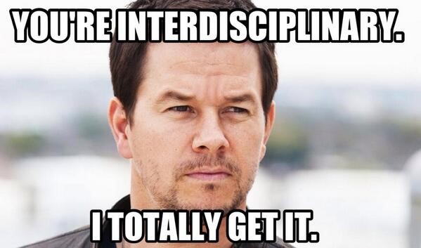 Mark Wahlberg in a meme about being interdisciplinary