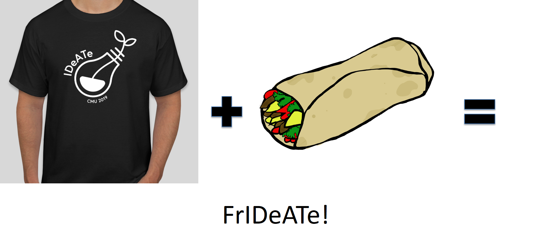 t-shirt and burrito