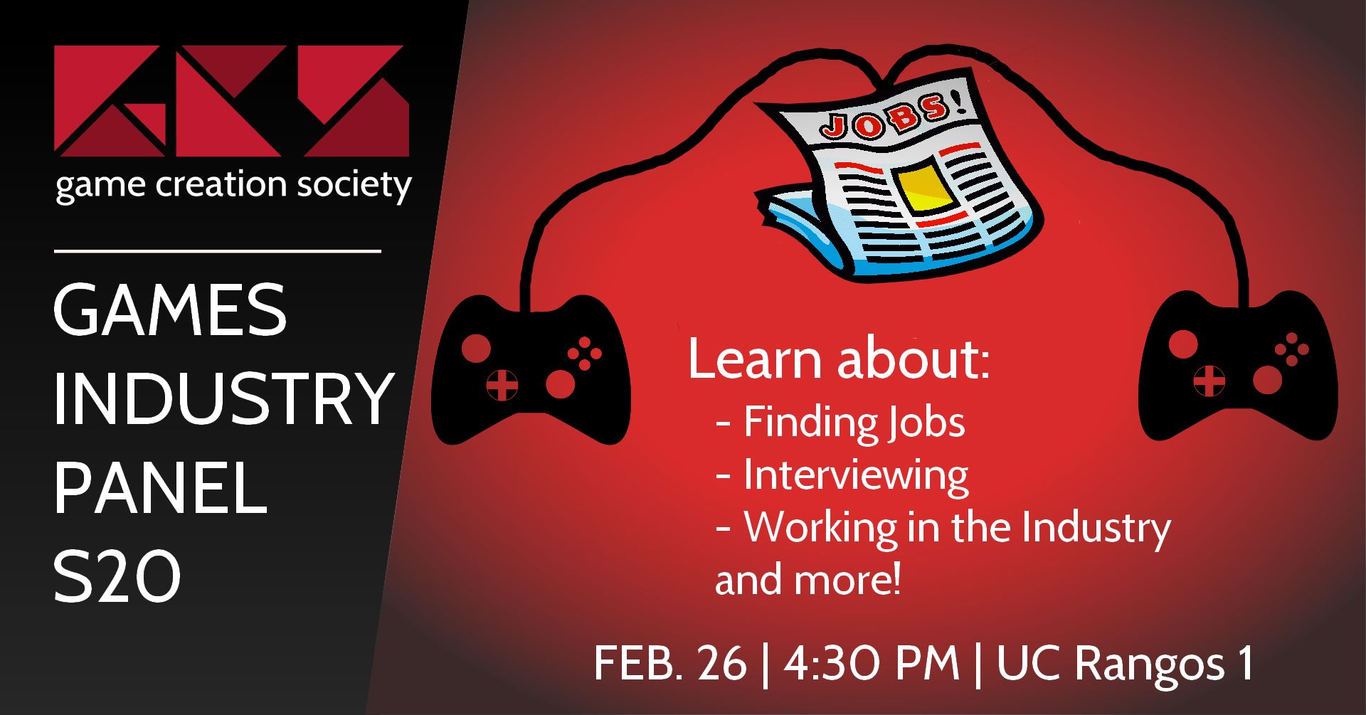 Games Industry Panel flyer