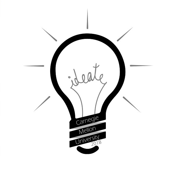 IDeATe logo in form of a light bulb