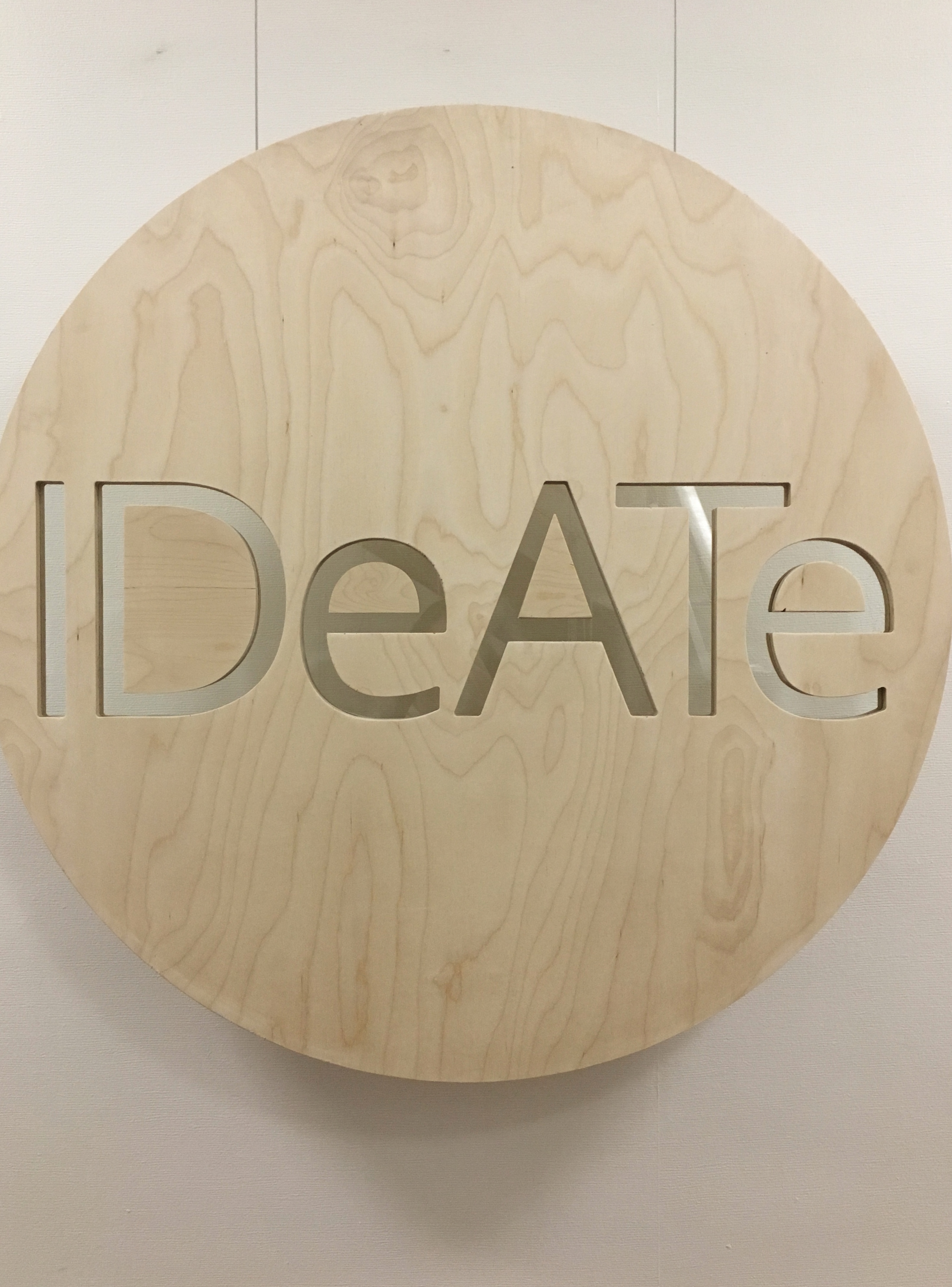 The IDeATe sign in the Hunt Library basement